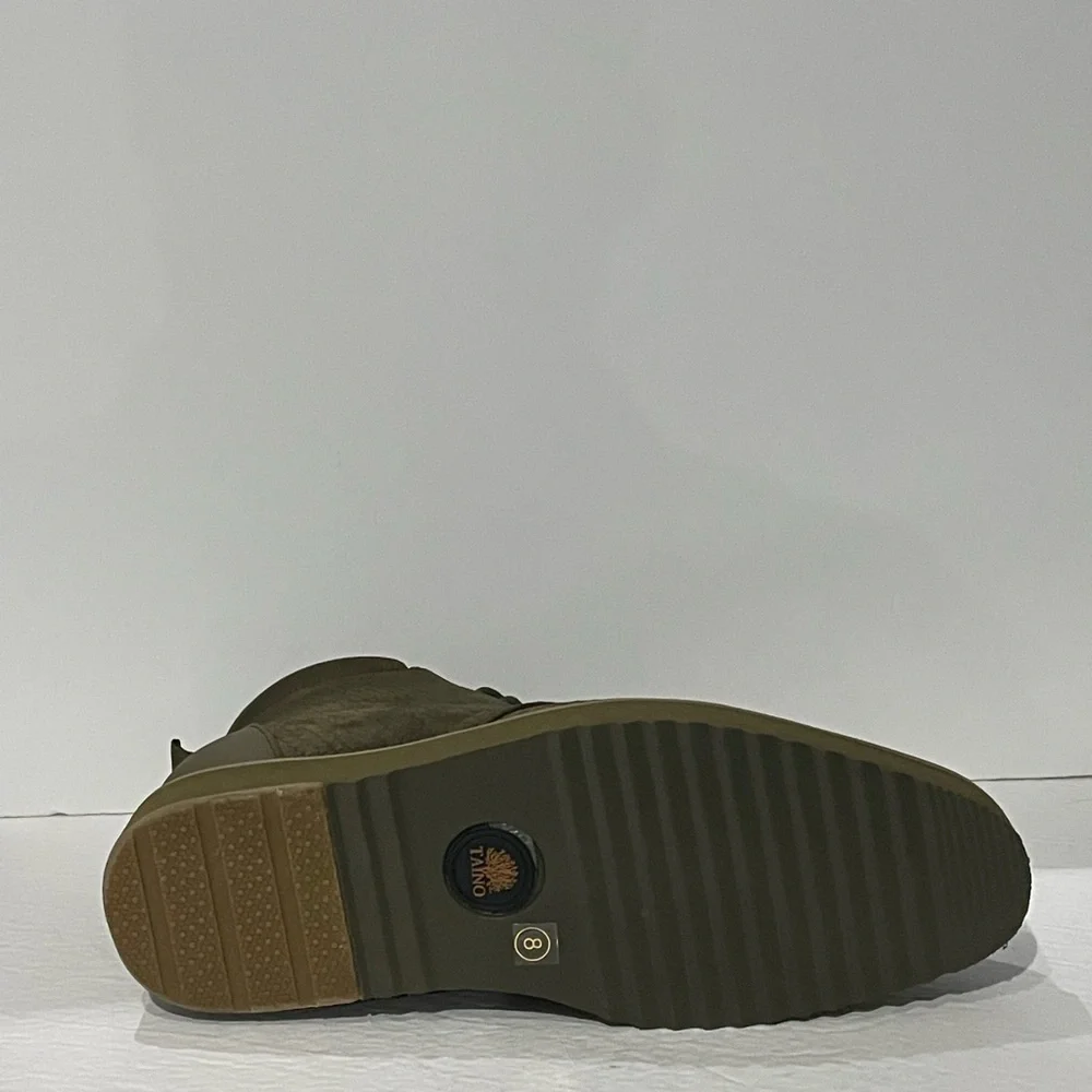 Tayno boot shoes ankle casual Oxford olive thick sole
